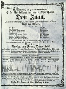 Poster die een uitvoering van 